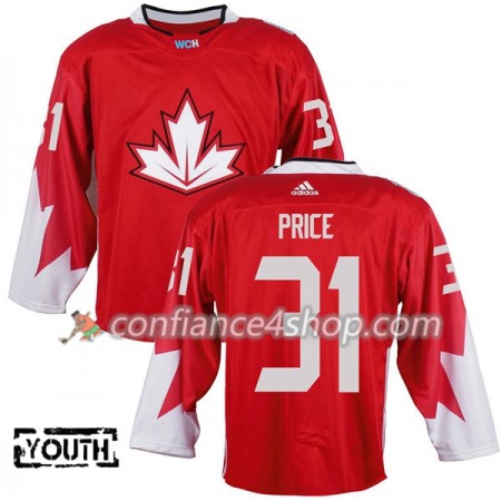 Adidas Maillot de Hockey Canada Carey Price 31 Coupe du monde de hockey sur glace 2016 Rouge - Enfant